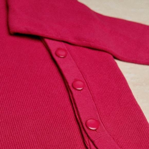 Sézane Clément Merino Wool Cotton Sweater Sz Small Fuchsia Pink French Chic New - Picture 7 of 15